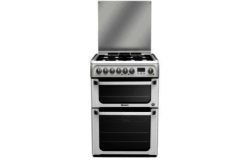 Hotpoint HUD61 Double Dual Fuel Cooker - White
